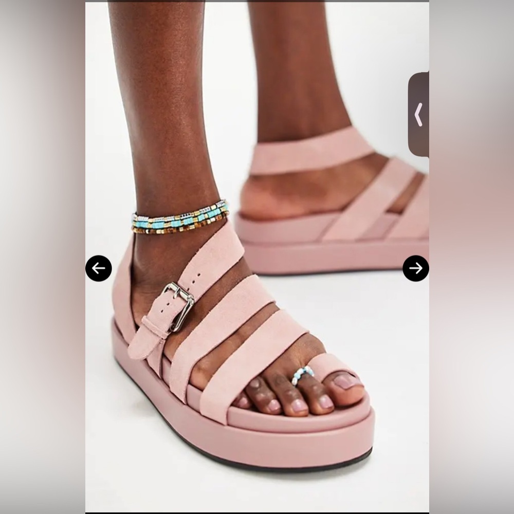 NWOT Free People x Jeffrey Campbell Getaway Footbed Suede Sandals - Picture 2 of 8